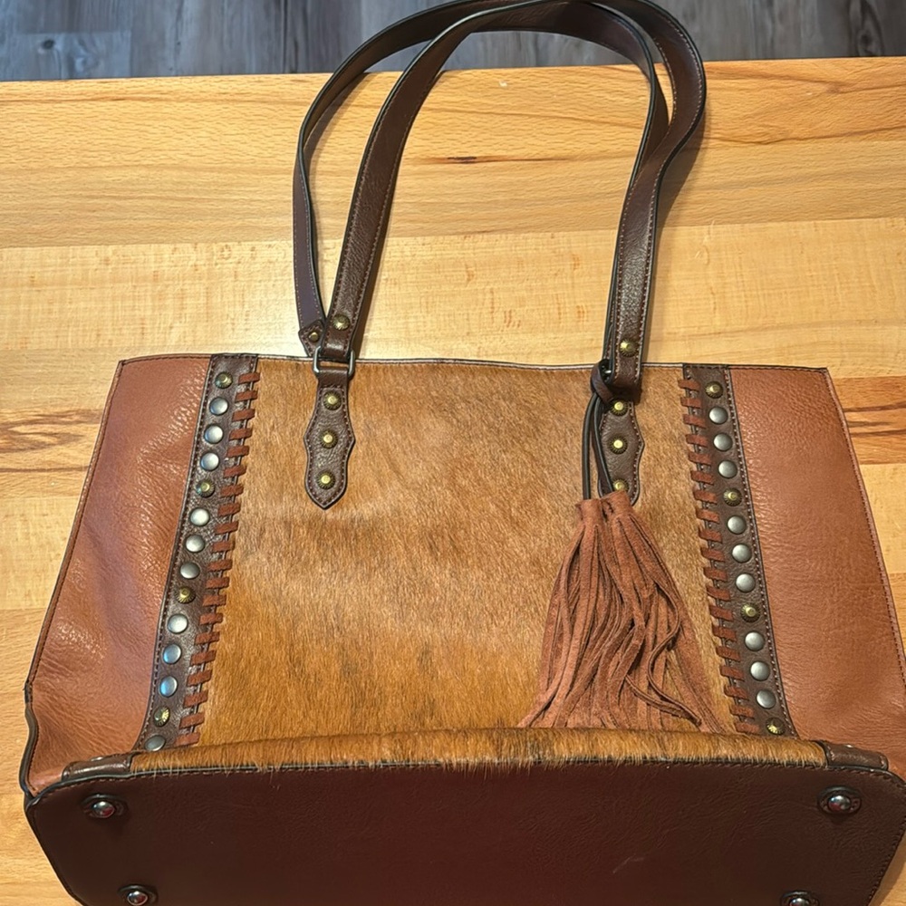 Cowhide and Leather Concealed Carry Purse